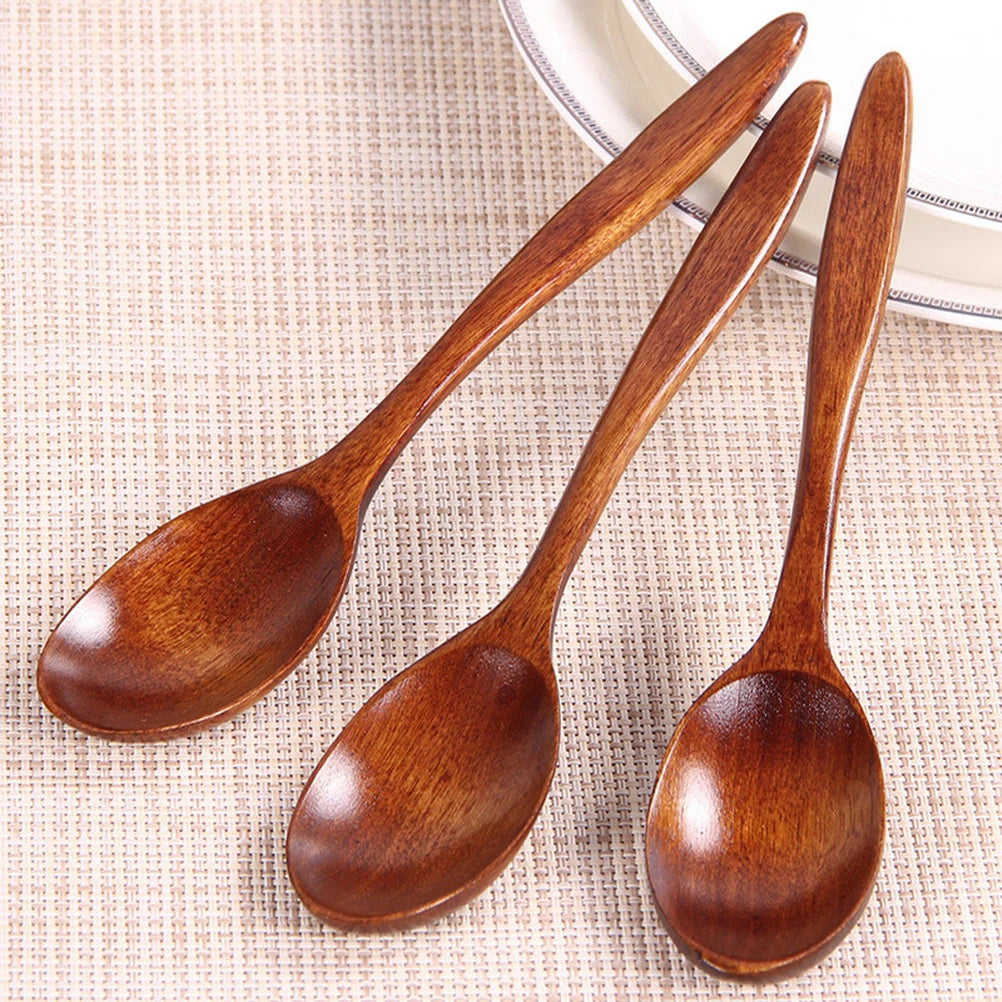 Wooden Spoon Utensil – Soup, Rice, Dessert & Coffee Stirrer Wooden Kitchen Spoon Axl