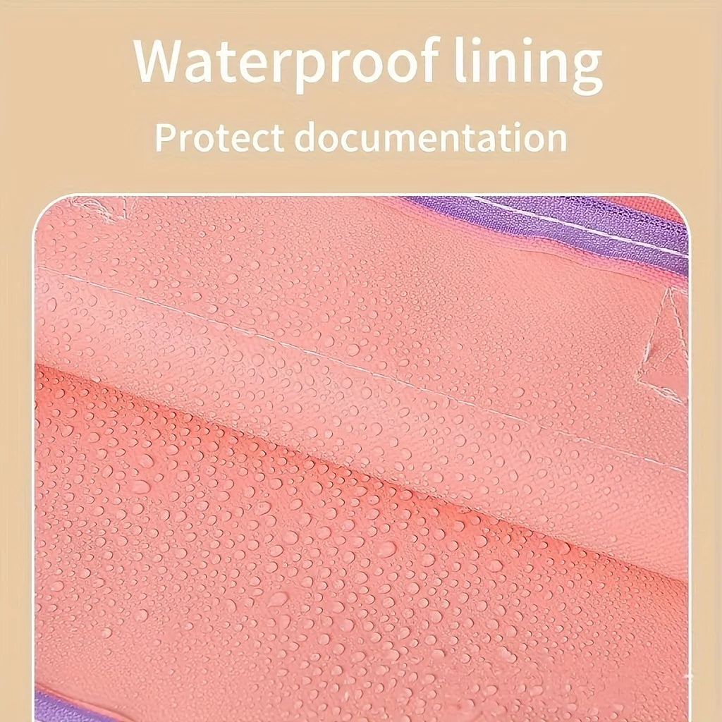 A4 Waterproof Oxford Zipper Art & File Storage Bag | School Office File & Art Storage Bag Axl