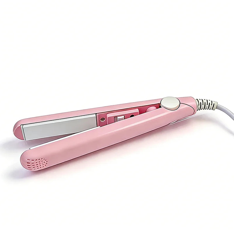 3-in-1 Mini Ceramic Hair Straightener & Curling Iron | Flat Iron Hair Straightener Iron Axl Chic Pink NoBox AU