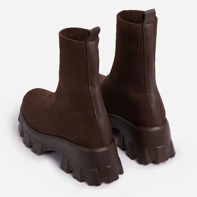 HAJINK Women's Platform Ankle Boots – Heeled Spring Winter Platform Ankle Boots Axl