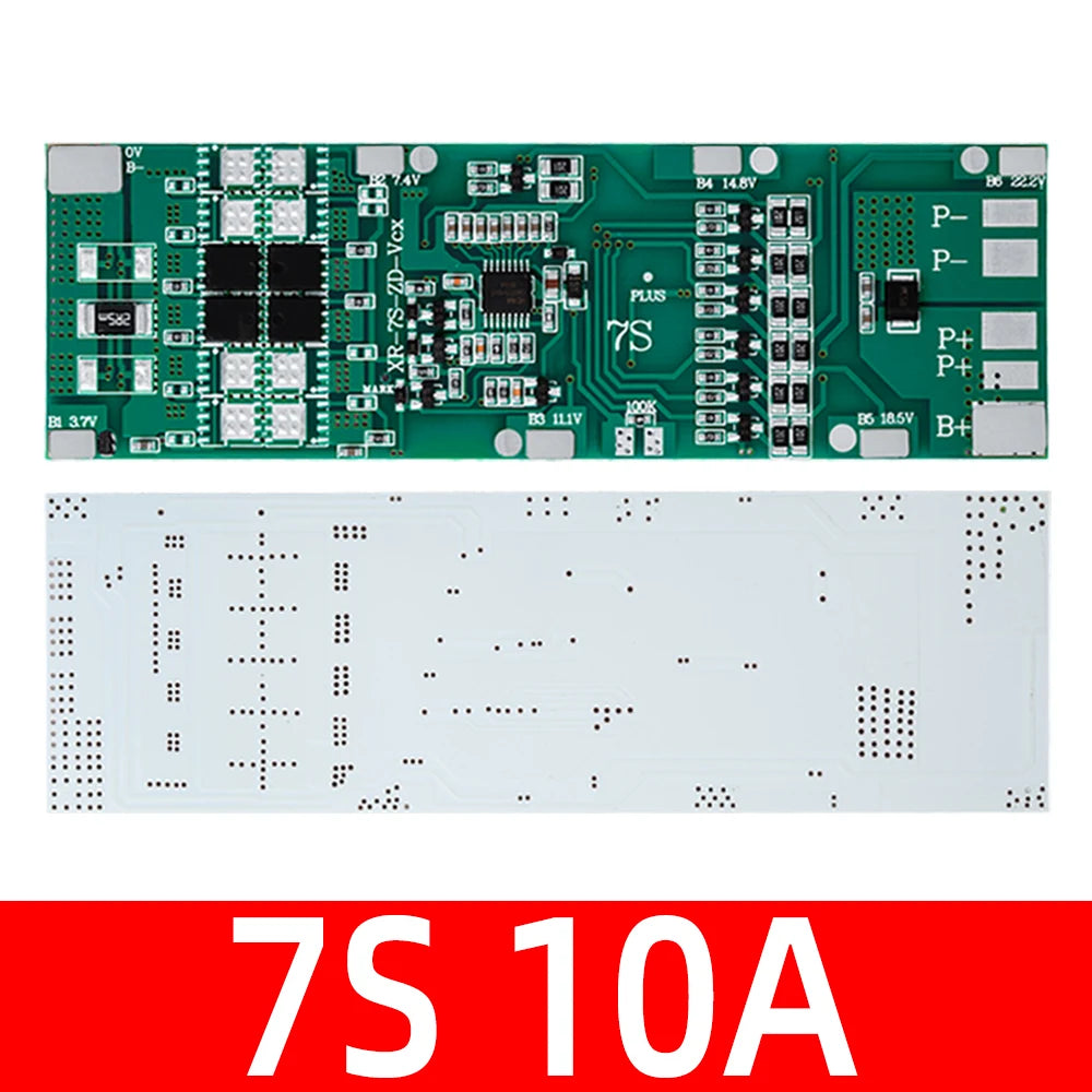 7S 24V BMS 10A–30A Li-ion Battery Protection Board w/ Balance Battery Management Board Axl 7S 10A