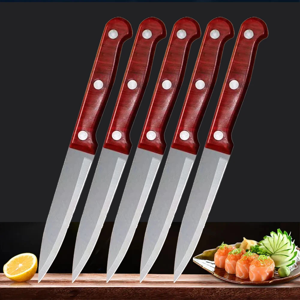 Stainless Steel Paring Knife – Anti-Rust Anti-Stick Kitchen Knife Paring Knife Axl 5pcs