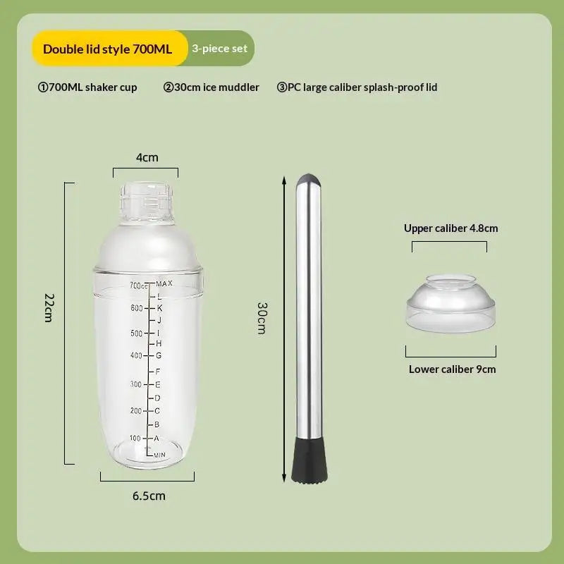 Cocktail Shaker & Jigger Set 3/5/7 Pcs – Home Bar Kit Cocktail Shaker Set Axl 700ML 3PCS