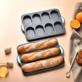 Silicone Baguette Baking Mold – Non-Stick French Bread Tray Silicone Baking Mold Axl 2Pcs Grey Mix