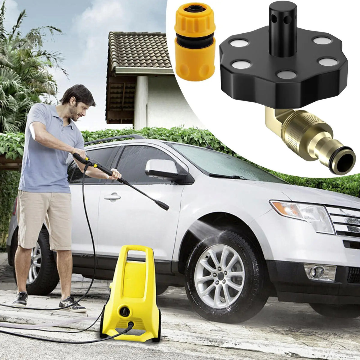 Magnetic Chassis Flusher Kit – 360° Undercarriage Wash Tool Chassis Wash Kit Axl
