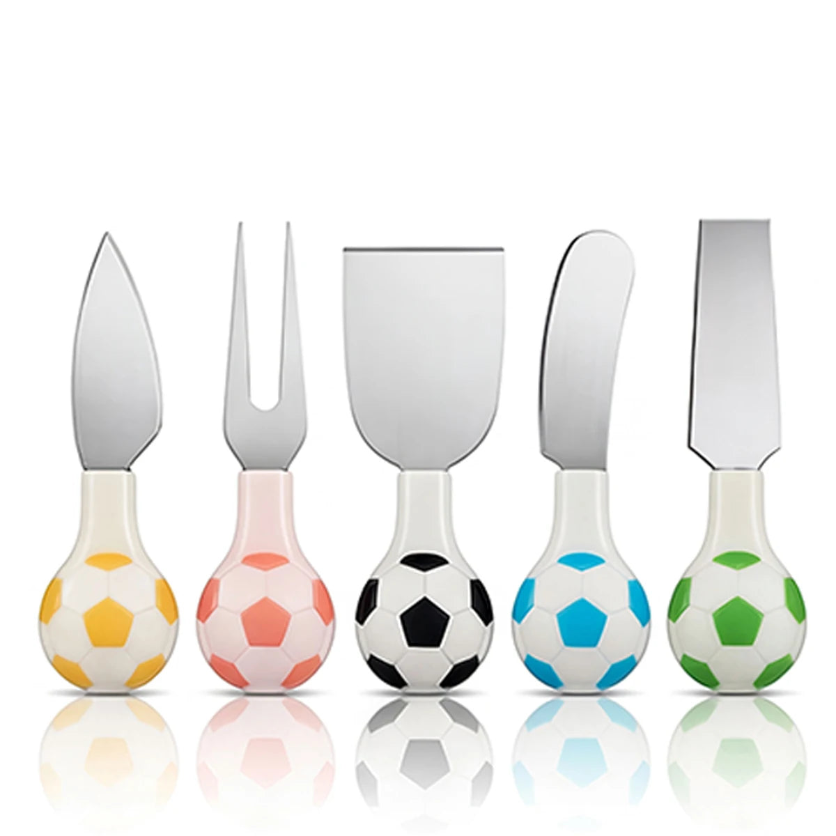 5-Piece Stainless Steel Cheese Knife Set – Fork & Spreader Cheese Knife Set Axl 5pcs knife A