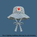 Women's Wide Brim UV Sun Hat with Chin Strap – Pastel Plaid Wide Brim Sun Hat Axl 02-blue-1pcs