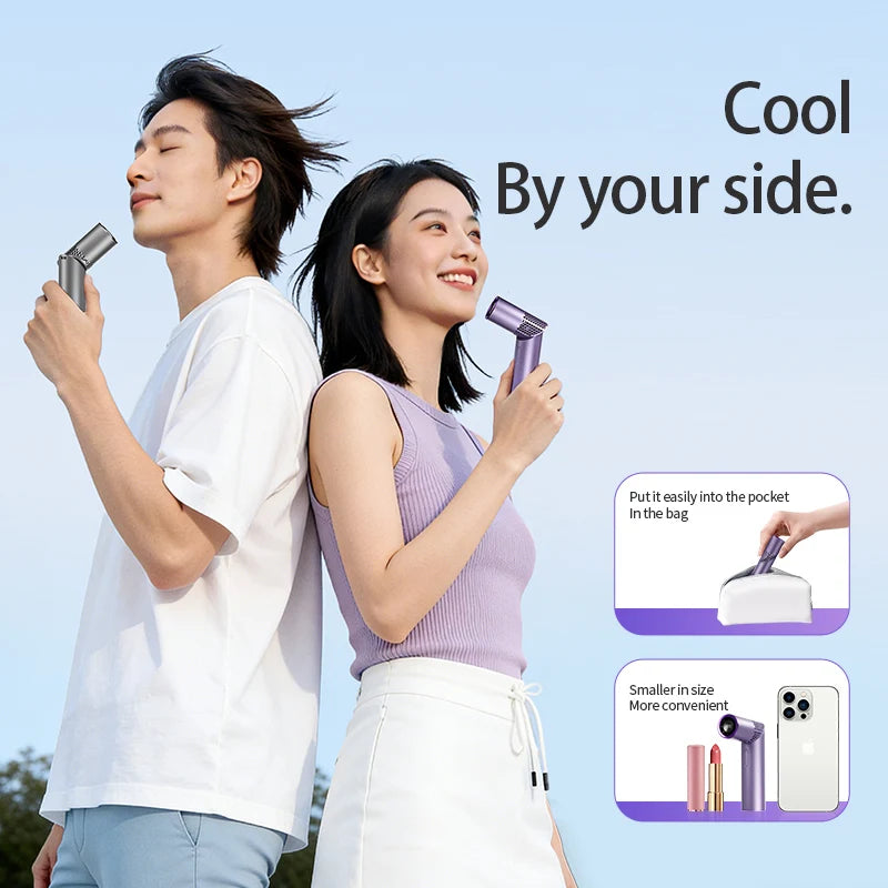 Foldable Mini Handheld Neck Fan – Brushless Motor & USB Charging Portable Neck Fan Axl