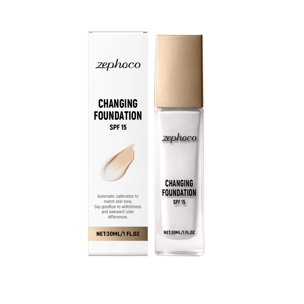 Color Changing Foundation – Adaptive Matte Full Coverage 30ml Liquid Foundation Axl 1 PCS