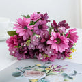 Silk Artificial Daisy Flowers – Wedding & Home Decor Bouquet Artificial Flower Bouquet Axl colour9 2pcs
