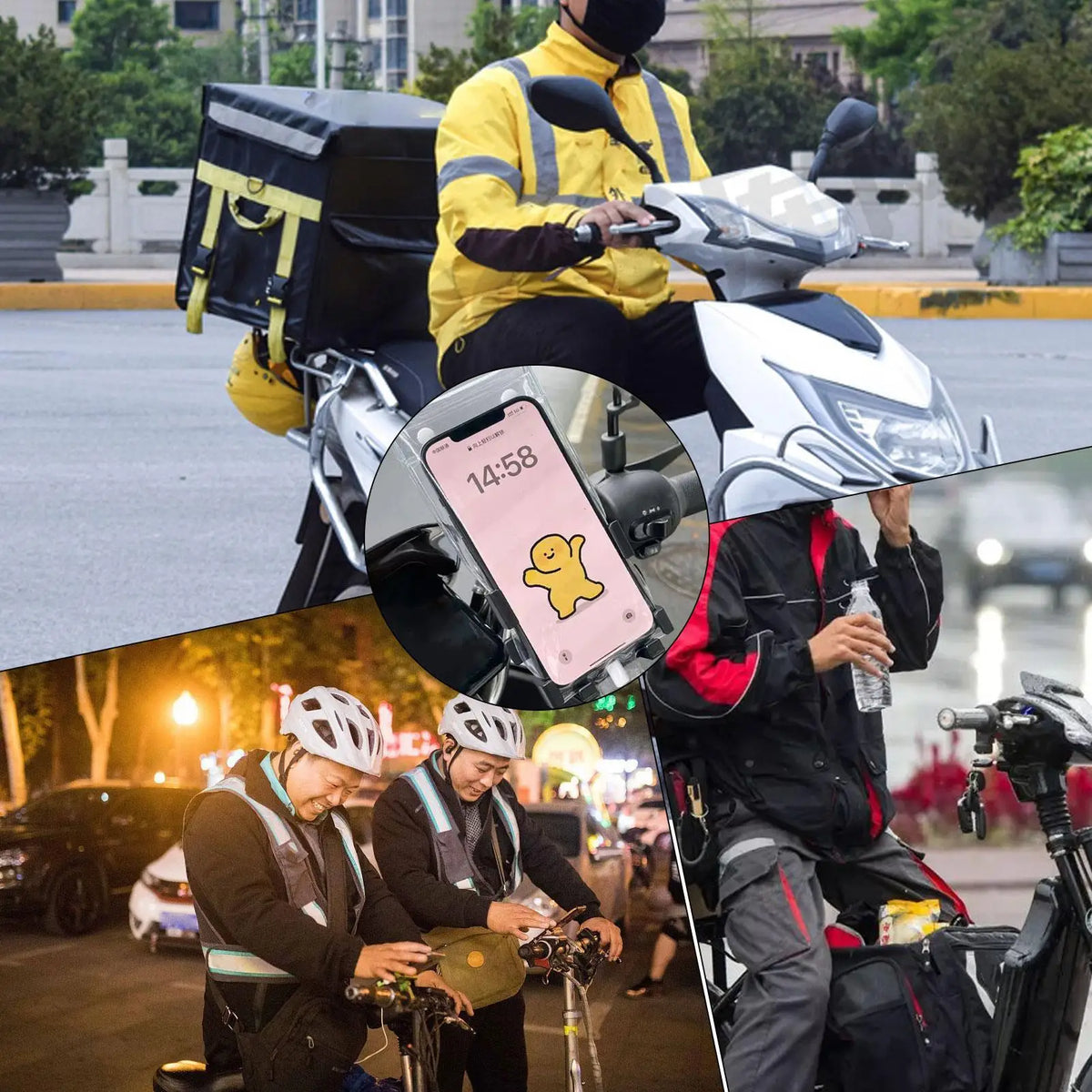Motorcycle Handlebar Phone Pouch – Waterproof Clear PVC Bag Handlebar Phone Pouch Axl