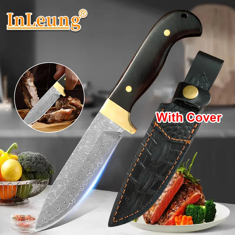VG10 Damascus Kitchen Knife – Ebony Handle | 10.2" Blade Damascus Kitchen Knife Axl