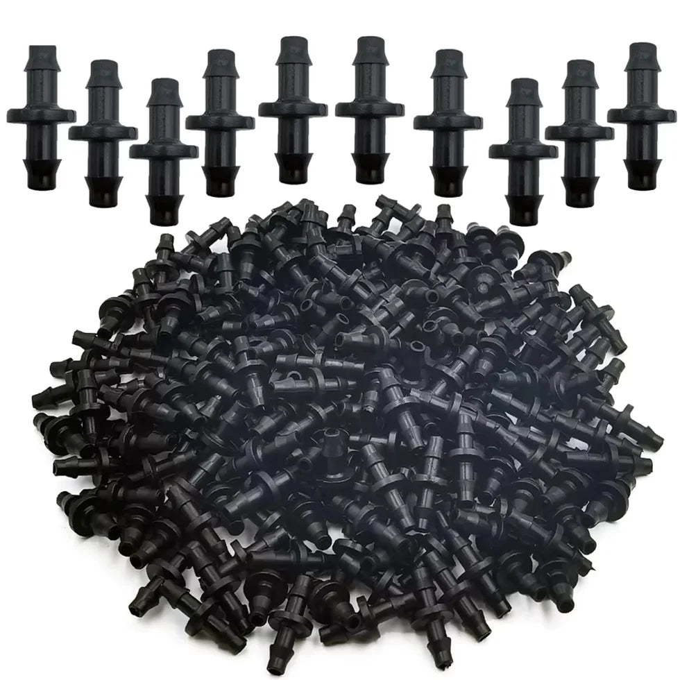1/4" Barbed Straight Connectors for 4/7mm Drip Irrigation Hose Drip Irrigation Fittings Axl