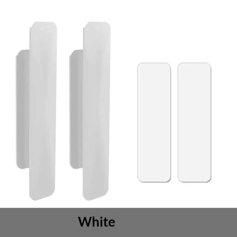 No-Drill Self-Adhesive Cabinet & Sliding Door Handles – 2 Pack Adhesive Door Handles Axl White