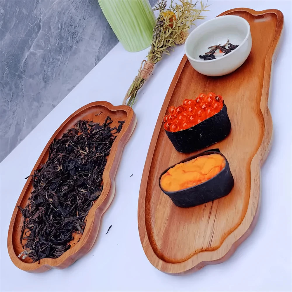 Japanese Style Wooden Tray – Tea, Coffee & Dessert Dish Wooden Serving Tray Axl