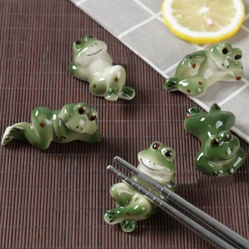 5-Piece Animal Ceramic Chopstick Rest & Utensil Holder Set Chopstick Rest Set Axl 5PCS