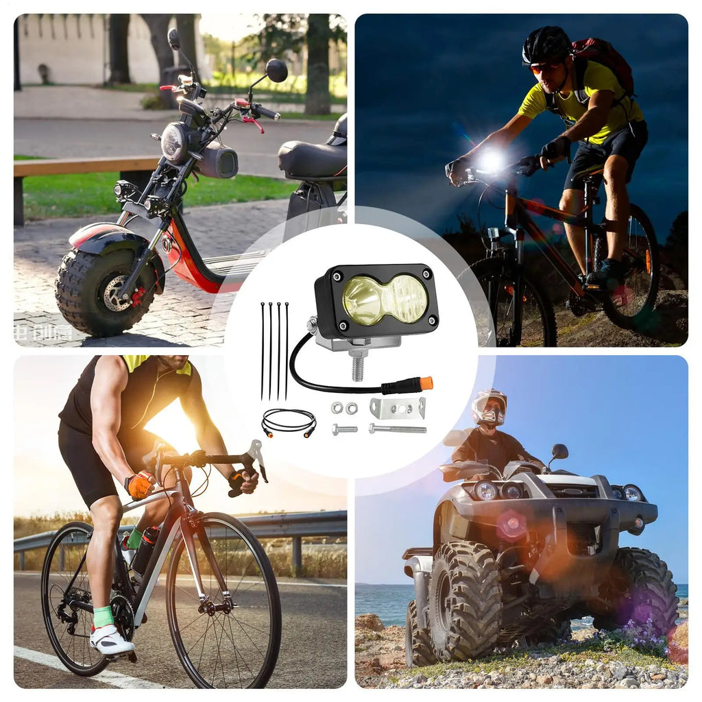 20W LED Bike Headlight 6500K Waterproof – E-Bike & ATV LED Bike Headlight Axl