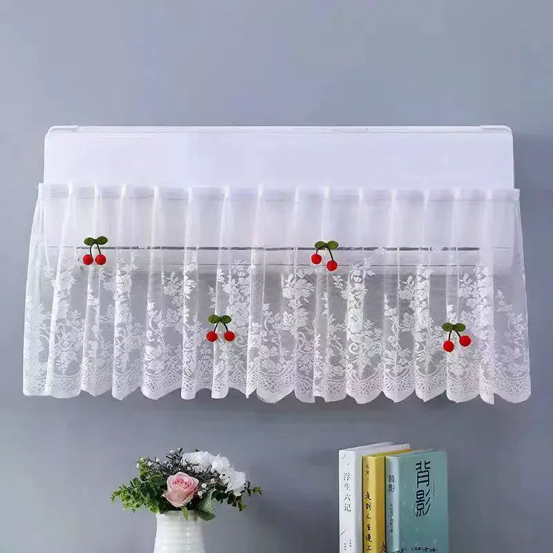 Lace Floral AC Wind Deflector Cover | Elegant Bedroom Curtain AC Wind Deflector Cover Axl