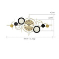 Large Silent Wall Clock – Modern Minimalist Gold Decor Wall Clock Axl Horizontal Style