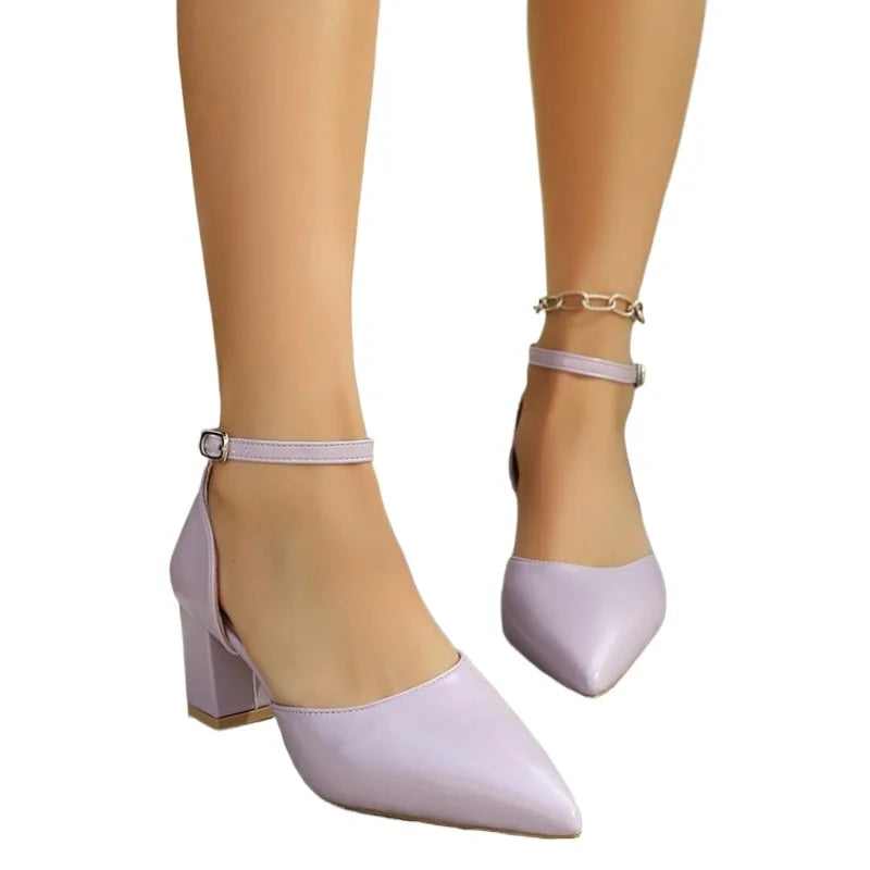 Women's Pointed Toe High Heel Buckle Sandals | Party Pumps High Heel Sandals Axl