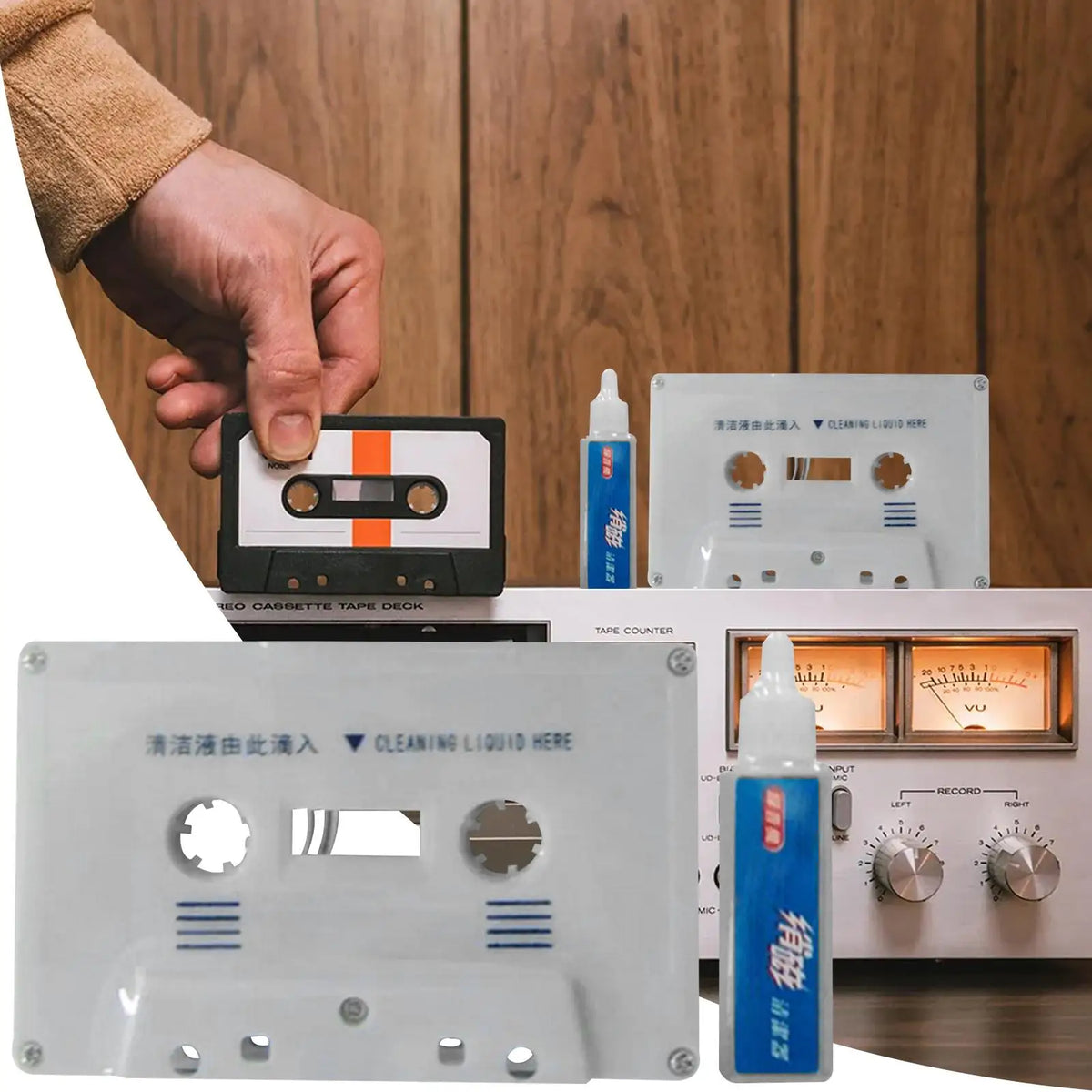 Cassette Tape Head Cleaner & Demagnetizer Kit | Audio Deck Tape Deck Cleaner Axl