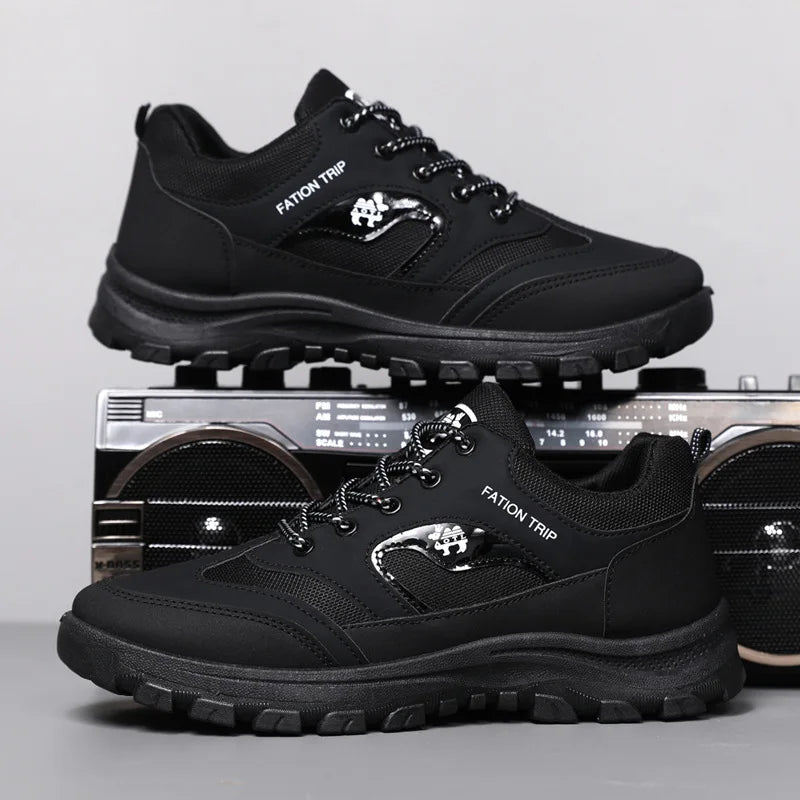 Men's Leather Casual Sports Sneakers – Lightweight & Comfy Men's Sports Sneakers Axl