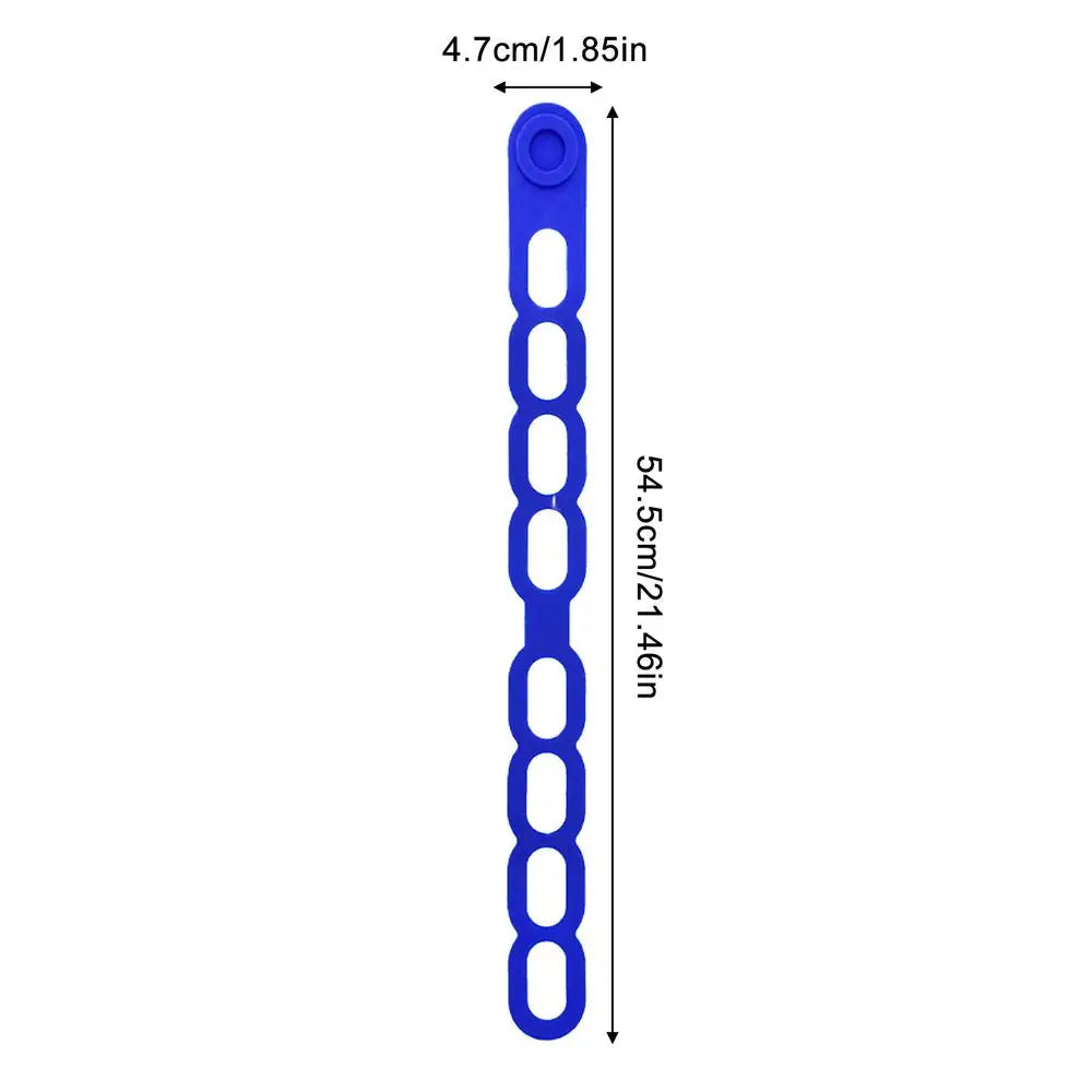 Silicone Pot Lid Strap – Reusable Self-Locking Latch Tie Silicone Lid Strap Axl Blue