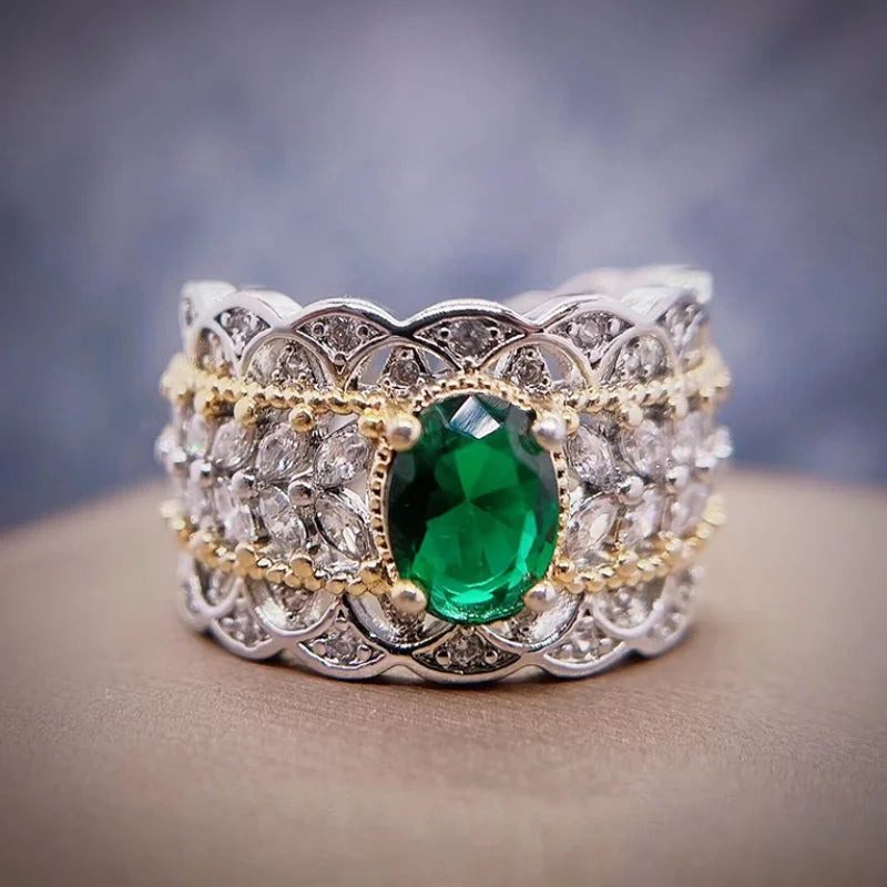 Huitan Women's Cubic Zirconia Pave Wedding Band Ring Fashion Ring Axl Q731 9
