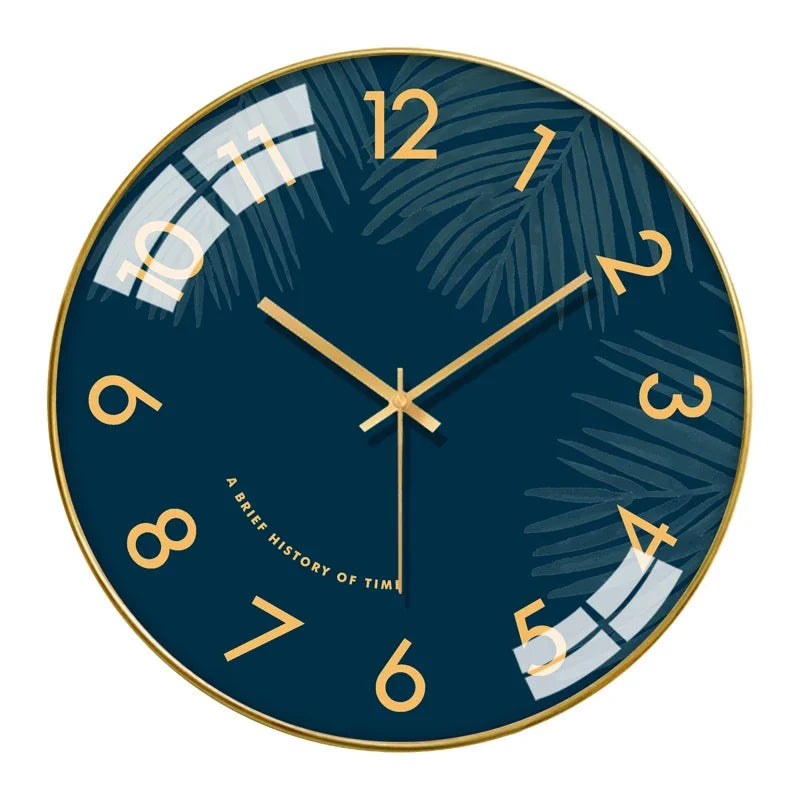Modern Gold Nordic Silent Wall Clock – 12" Home Décor Silent Wall Clock Axl Style 1 12 inch