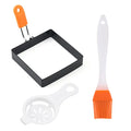Square Egg Rings 4" – Non-Stick Stainless Steel Pancake Molds Egg Cooking Rings Axl 3pcs