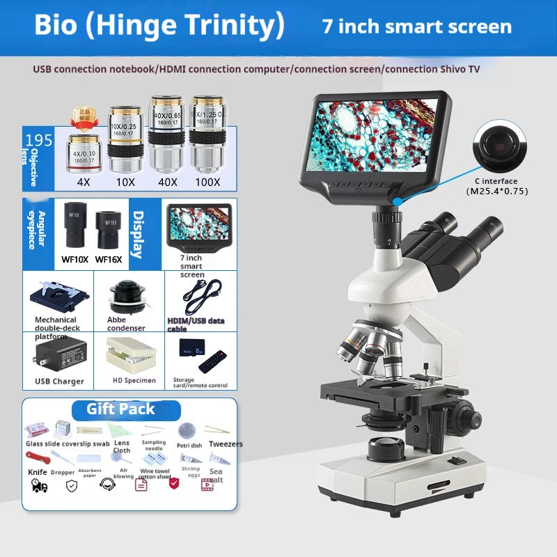 Trinocular Biological Microscope – Aquaculture & Lab | 500X Trinocular Microscope Axl 4