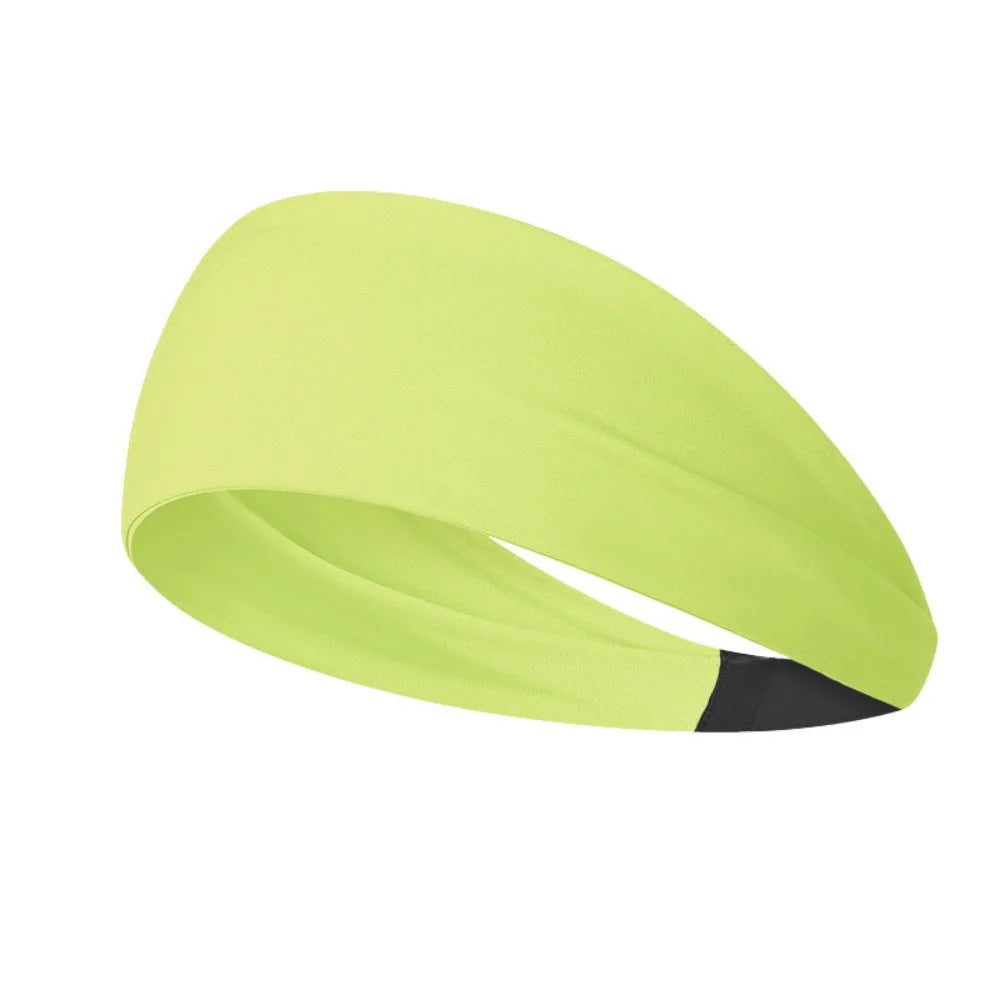 Women's Quick-Dry Moisture-Wicking Workout Headband Stretchy Sports Headband Axl Lime green