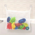 Bathtub Toy Storage Bag with Suction Cups – Mesh Bath Organizer Bathroom Storage Bag Axl White