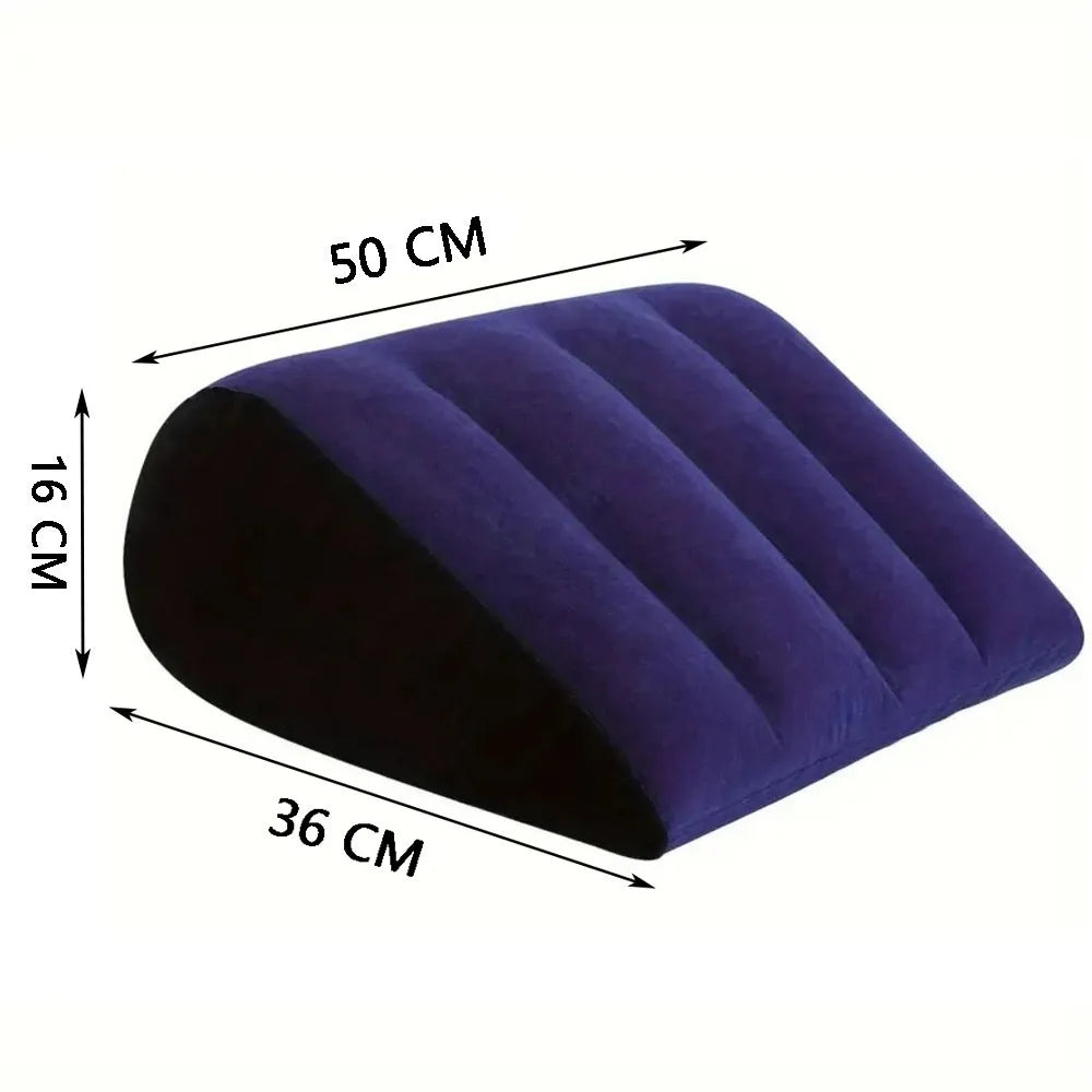 Inflatable PVC Cushion Pillow – Triangle, Cylinder & Wedge Inflatable Cushion Pillow Axl Triangle Blue