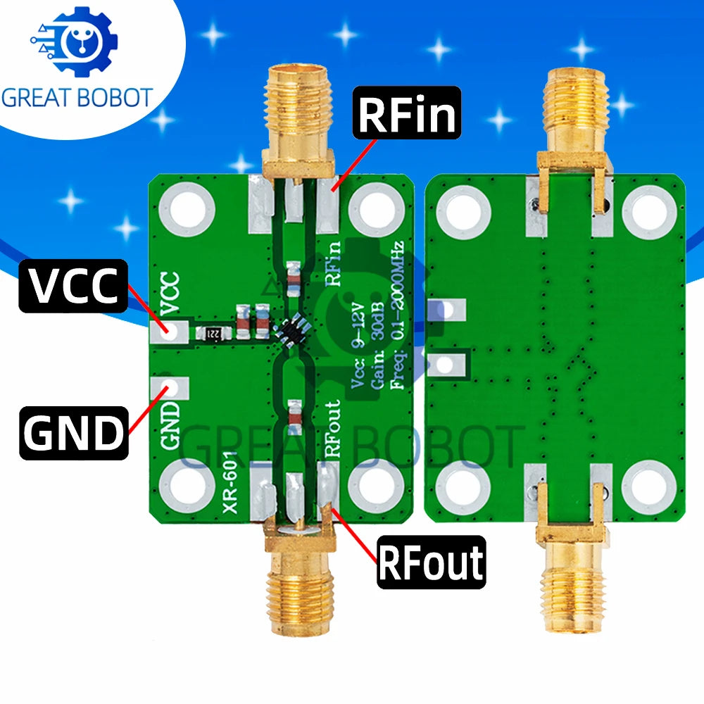0.1–2000MHz RF Wideband Amplifier 30dB High Gain LNA Board RF Amplifier Module Axl Default Title