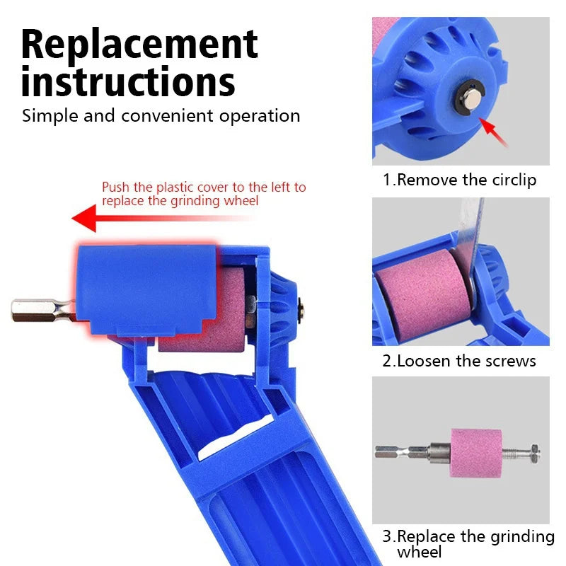 Portable Drill Bit Sharpener – Corundum Grinding Wheel 2–12.5mm Drill Bit Sharpener Axl