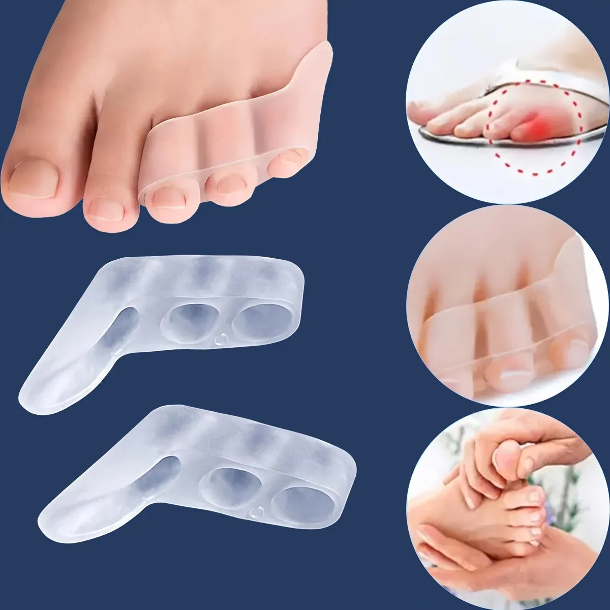 Toe Separators & Straighteners – Universal Fit Men & Women Toe Separators Axl