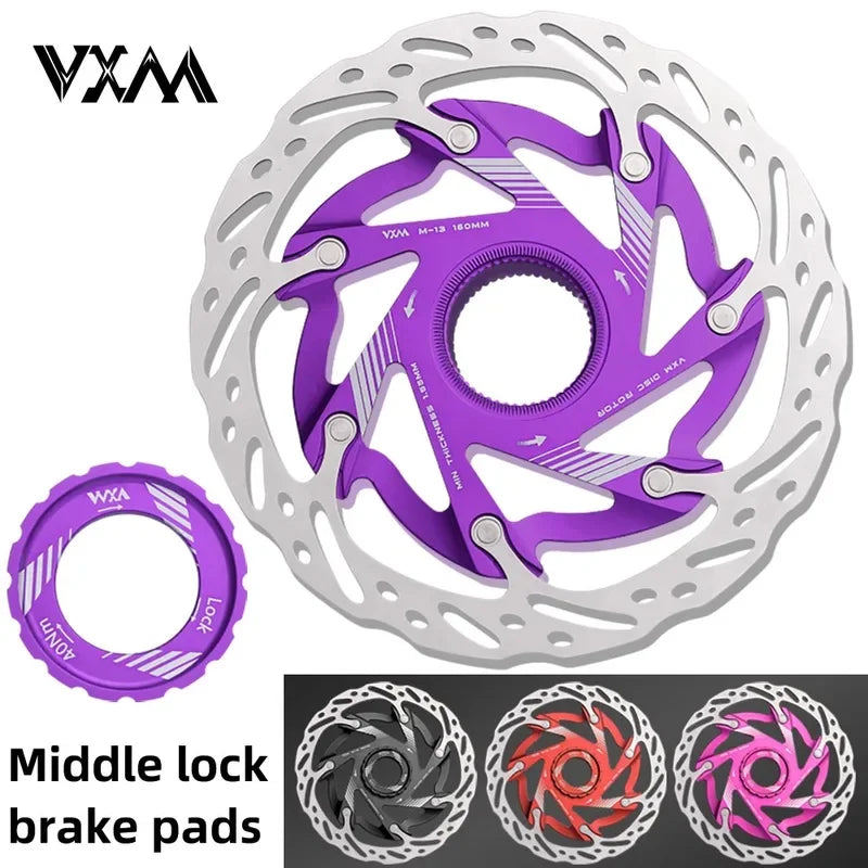 VXM CNC Aluminum Center Lock Disc Brake Rotor 140mm 160mm Disc Brake Rotor Axl