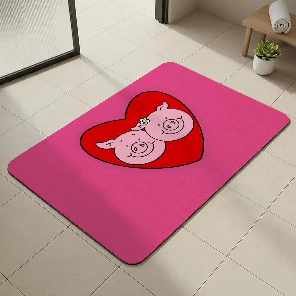 Masha & Bear Diatomite Bath Mat – Quick Dry & Anti-Slip Diatomite Bath Mat Axl White1 50x80cm