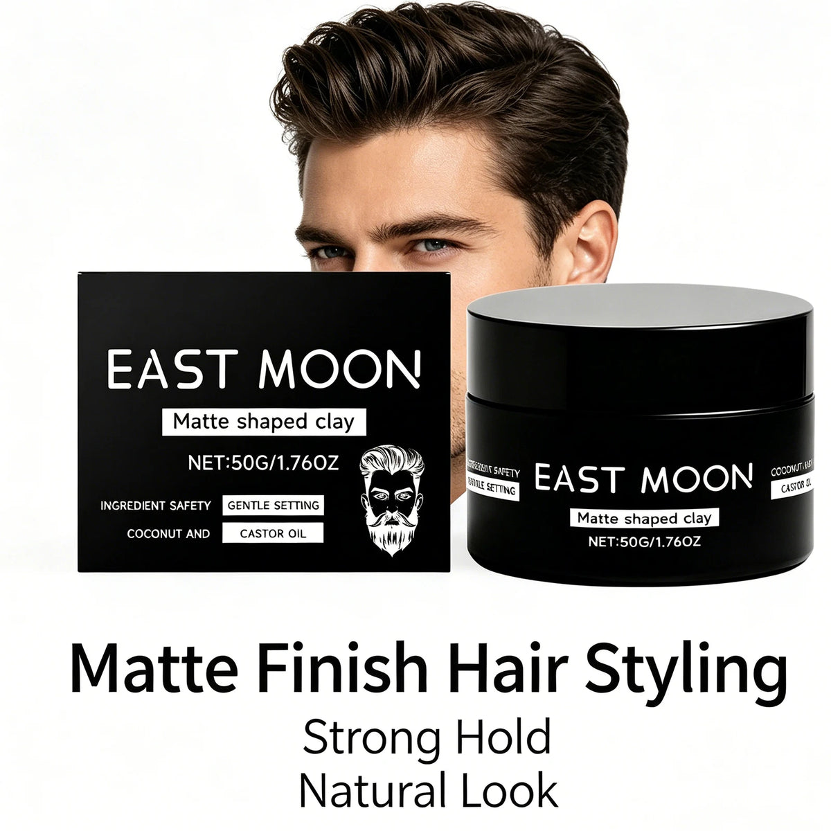Men's Matte Hair Styling Clay – Strong Hold & Natural Finish 50g Hair Styling Clay Axl