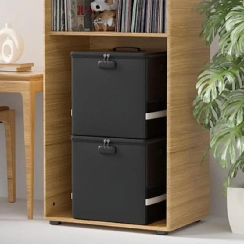 Fireproof Waterproof Storage Box with Lock – 35L Foldable Bin Fireproof Storage Box Axl