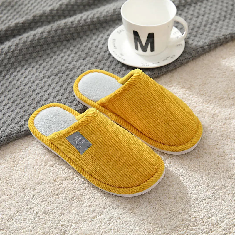 Men's Anti-Slip Cotton Slippers – Soft Sole Indoor House Shoes Men's Indoor Slippers Axl YELLOW 36-37