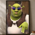 Shrek Animation Wall Poster – Self-Stick HD Waterproof Decor Wall Art Poster Axl White09 40X50cmNoframe