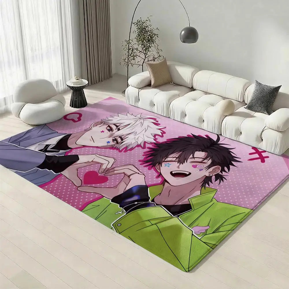 Anime Flannel Floor Mat – Non-Slip Soft Plush Indoor Rug Indoor Floor Rug Axl