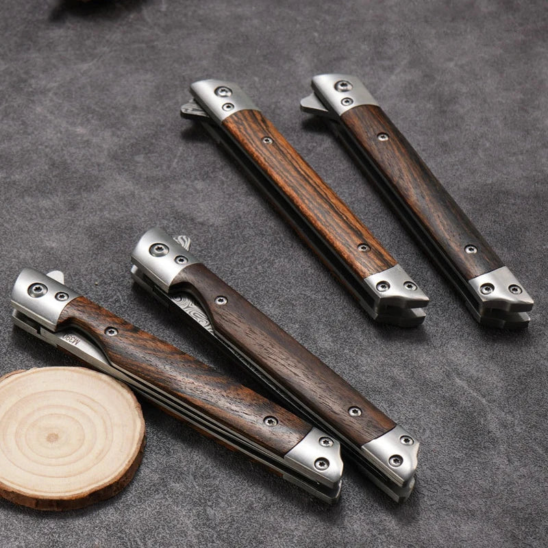 Damascus Folding Pocket Knife – Stainless Steel Camping EDC Folding Pocket Knife Axl