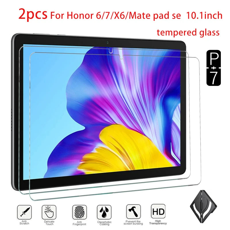 2-Pack Tempered Glass Screen Protector – Honor Tablet 6/7/X6/X8/X8 Lite Tablet Screen Protector Axl for6 7 x6 matepadse