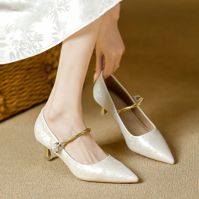 YBQJOO Women's Slip-On Stiletto Pumps – Pointed Toe Heels Stiletto Pumps Axl