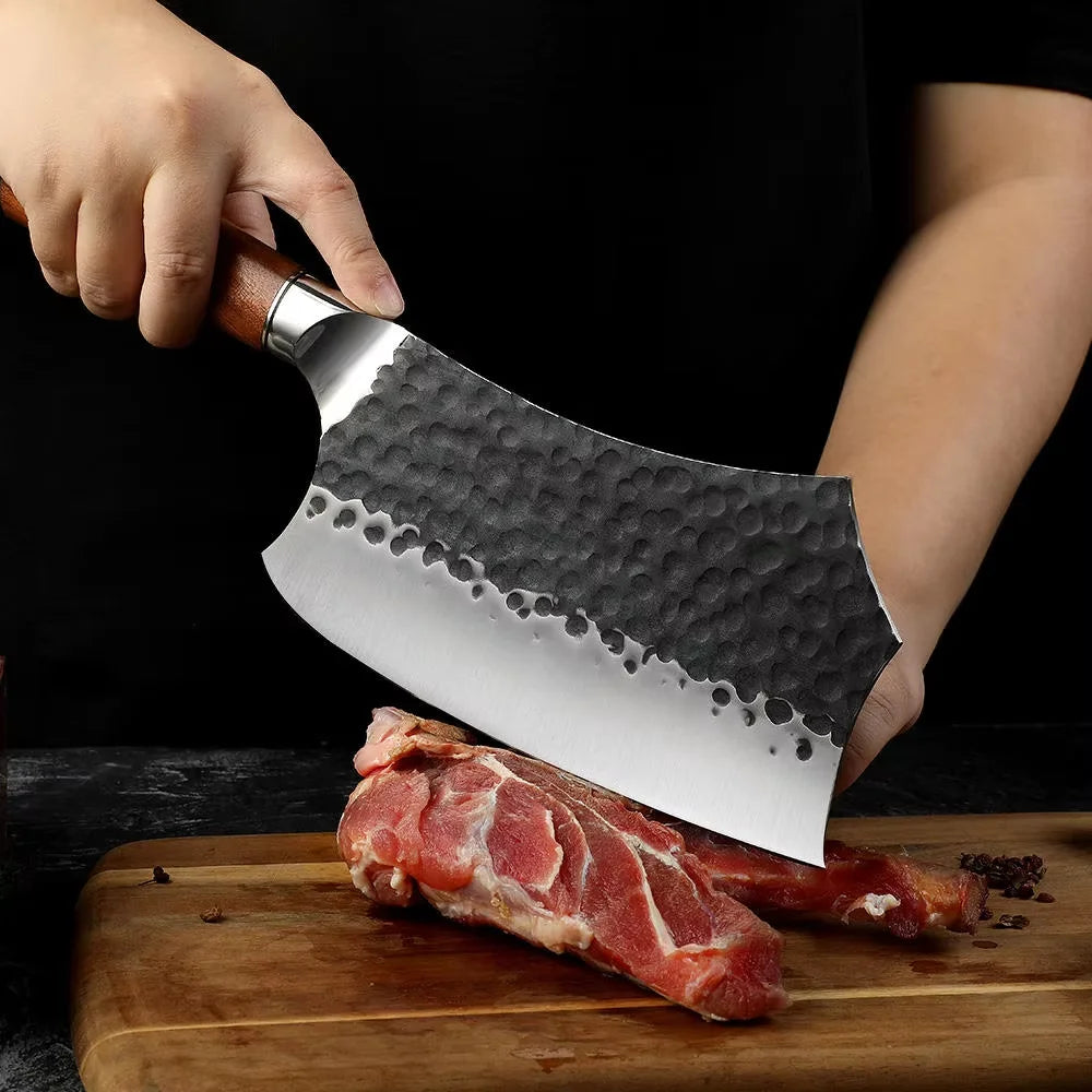 Chinese Forged Chef Knife 5Cr15MoV Steel Cleaver & Boning Knife Chef Cleaver Knife Axl