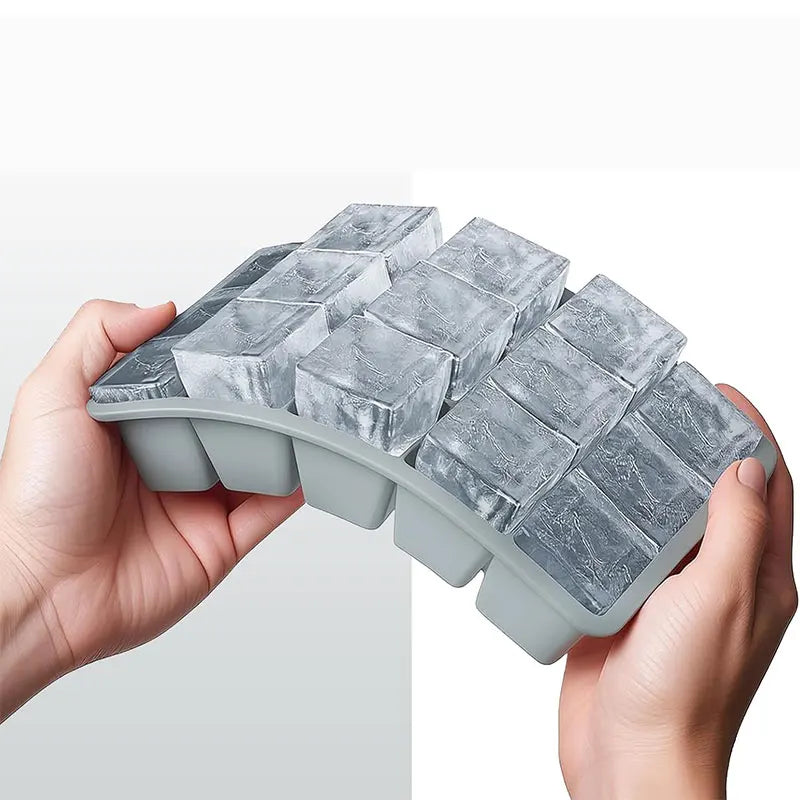 2-Pack Large Silicone Ice Cube Tray with Lid | Whiskey & Cocktails Silicone Ice Cube Tray Axl