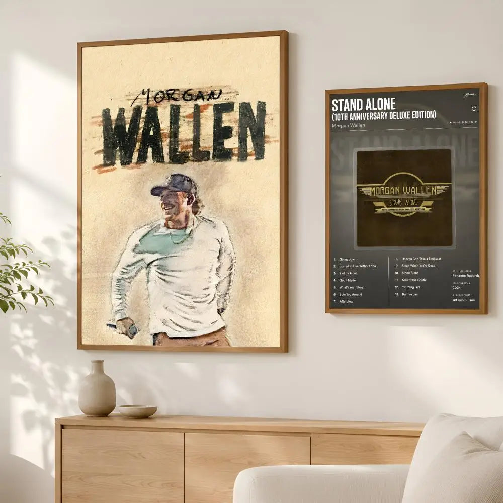 Morgan Wallen HD Wall Art Poster – Self-Stick Waterproof Decor Wall Art Poster Axl